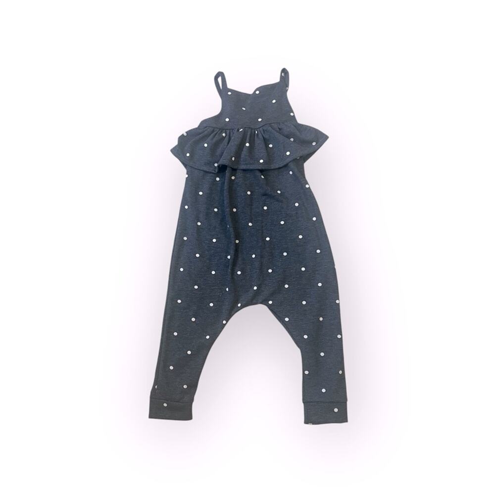 New Figge Carly megan size 5 soft polka dot ruffle tie back romper